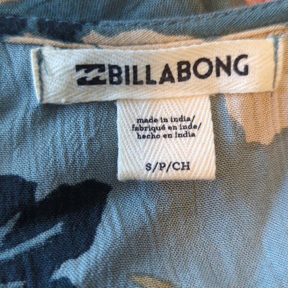 Billabong Your Love Skater Mini Dress In Sugar Pine Green Floral Flowy Rayon S - Picture 8 of 9